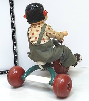 Amazon | 不二家のペコちゃん似の人形引き車 三輪車フィギュア